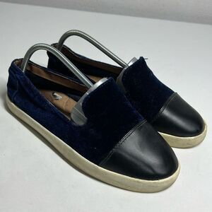 Madden nyc Womens Scoop Shoes Blue Velvet Size 8 slip on